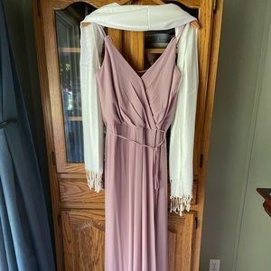 David’s Bridal Full Length Wrap Gown